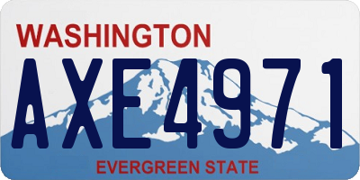 WA license plate AXE4971