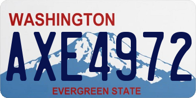 WA license plate AXE4972