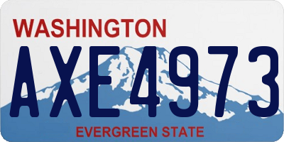 WA license plate AXE4973