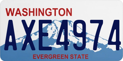 WA license plate AXE4974