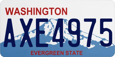 WA license plate AXE4975