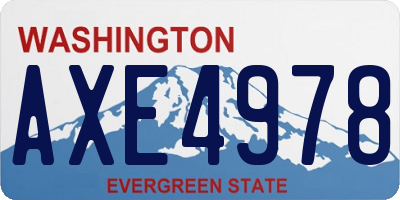 WA license plate AXE4978