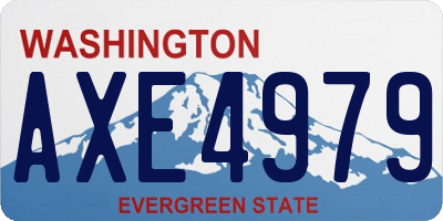 WA license plate AXE4979