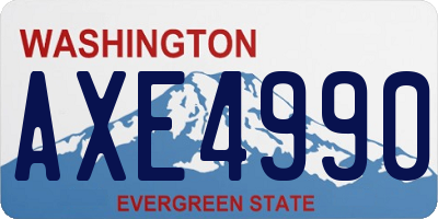 WA license plate AXE4990