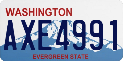 WA license plate AXE4991