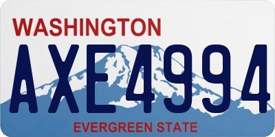 WA license plate AXE4994