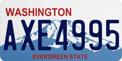 WA license plate AXE4995