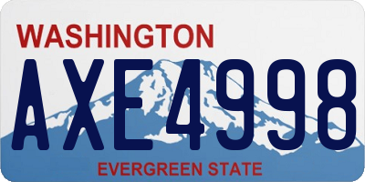 WA license plate AXE4998