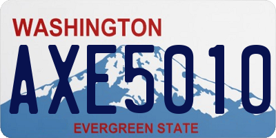 WA license plate AXE5010