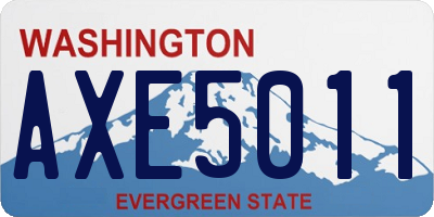 WA license plate AXE5011