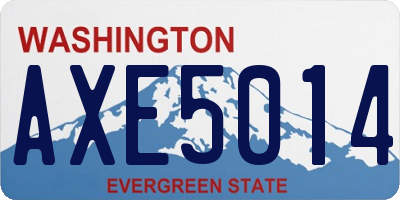 WA license plate AXE5014