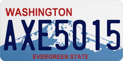 WA license plate AXE5015