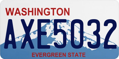 WA license plate AXE5032