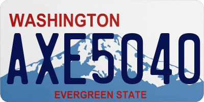 WA license plate AXE5040