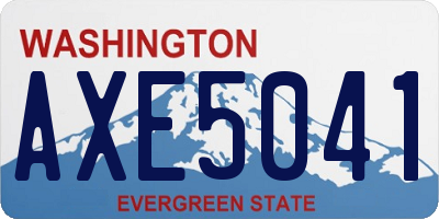 WA license plate AXE5041