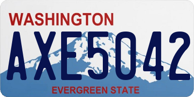WA license plate AXE5042