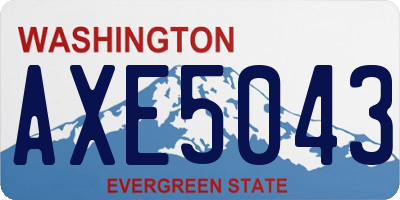 WA license plate AXE5043