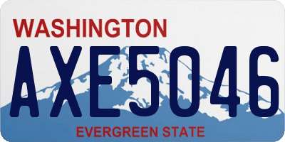 WA license plate AXE5046