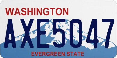WA license plate AXE5047