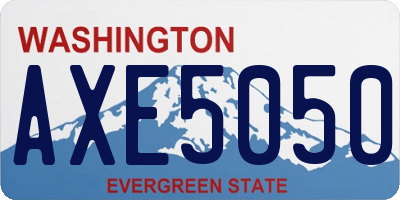 WA license plate AXE5050