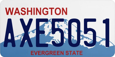 WA license plate AXE5051