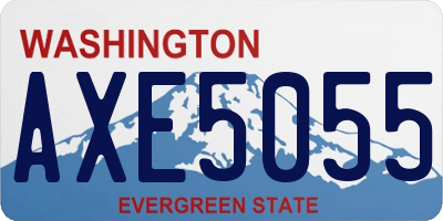 WA license plate AXE5055