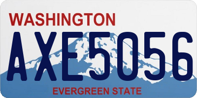 WA license plate AXE5056