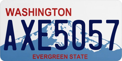 WA license plate AXE5057
