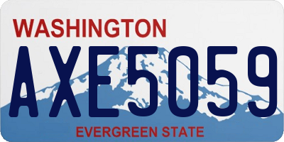 WA license plate AXE5059