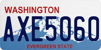 WA license plate AXE5060
