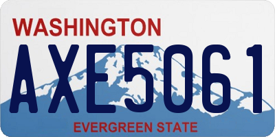 WA license plate AXE5061