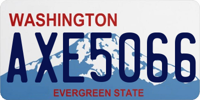 WA license plate AXE5066
