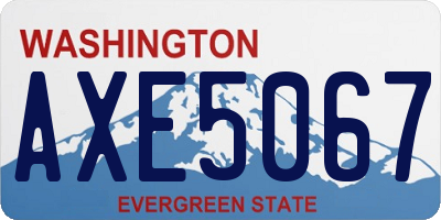 WA license plate AXE5067