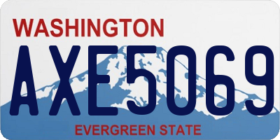WA license plate AXE5069