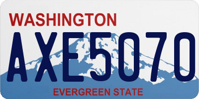 WA license plate AXE5070
