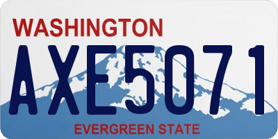 WA license plate AXE5071