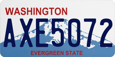 WA license plate AXE5072