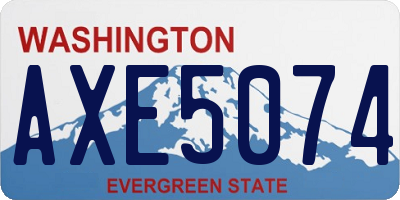 WA license plate AXE5074