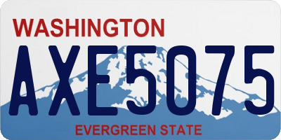 WA license plate AXE5075
