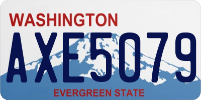 WA license plate AXE5079