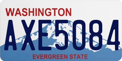 WA license plate AXE5084