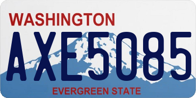 WA license plate AXE5085