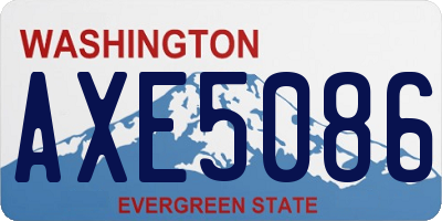 WA license plate AXE5086