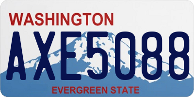 WA license plate AXE5088