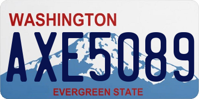 WA license plate AXE5089