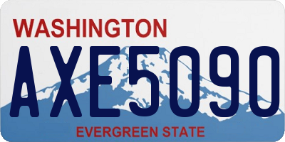 WA license plate AXE5090