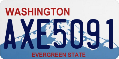 WA license plate AXE5091
