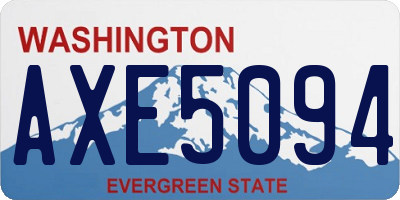 WA license plate AXE5094