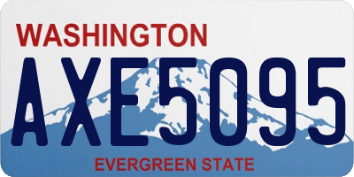 WA license plate AXE5095