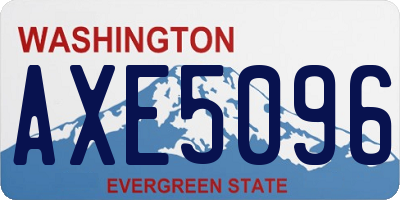 WA license plate AXE5096